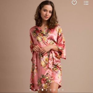 Floral Pink Silk Kimono - Used Once
